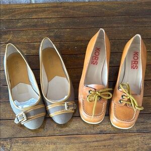 Michael Kors Women's Tan and Brown Shoes - 2 pair bundle